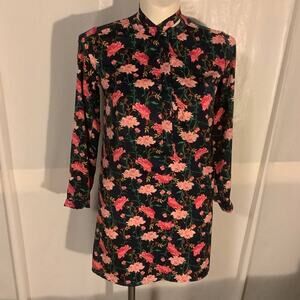 Old Navy Womens Floral Print Long Sleeve Tunic Dress Size Small